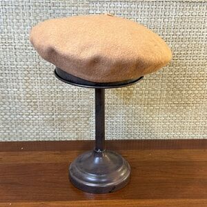 VTG 1960s-70s Tan 100% Wool Basque Beret France